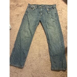 Levis 505 Mens Jeans W38 L30 Regular Fit Blue Denim Pants